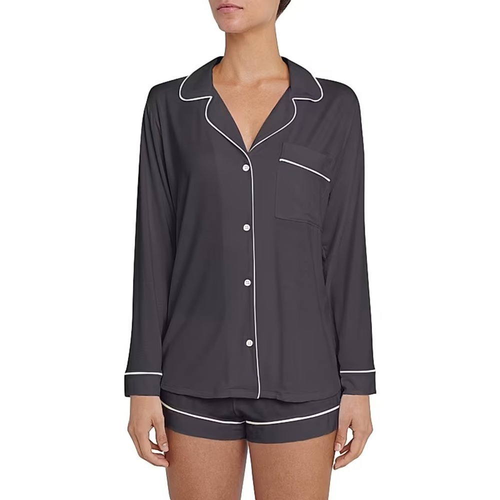 Eberjey Pajama Shirt Womens Gisele TENCEL™ Modal PJ Gray TOP ONLY Size‎ Medium